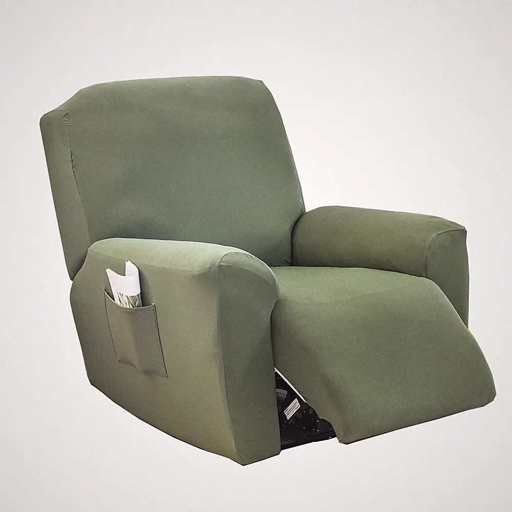 CRFATOP Green Recliner Slipcovers with Arms 4 Pieces Lazyboy Recliner Chair Cove