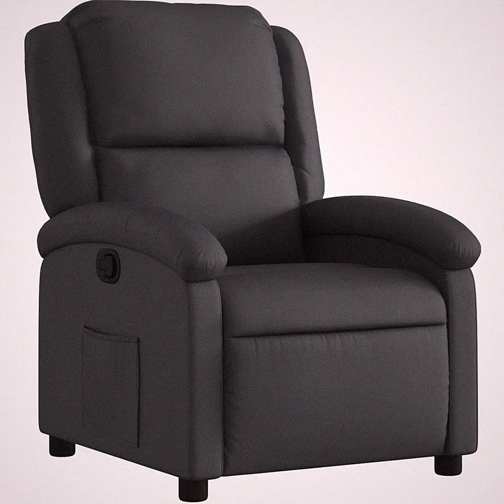 Recliner Chair Wingback Armchair for Home Theater Cinema Real Leather vidaXL